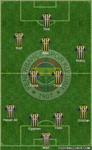 Fenerbahçe SK Formation 2012