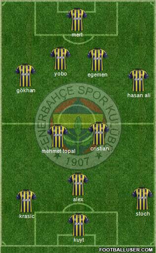 Fenerbahçe SK Formation 2012
