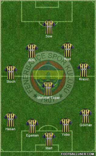 Fenerbahçe SK Formation 2012