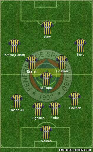 Fenerbahçe SK Formation 2012