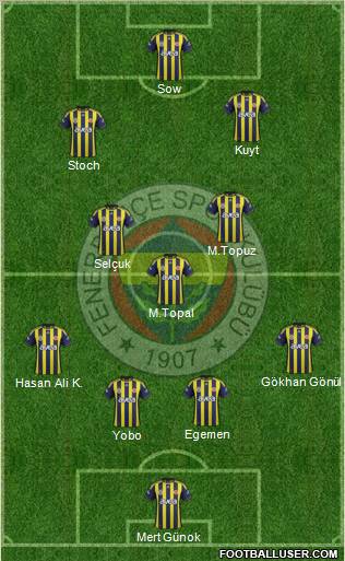 Fenerbahçe SK Formation 2012
