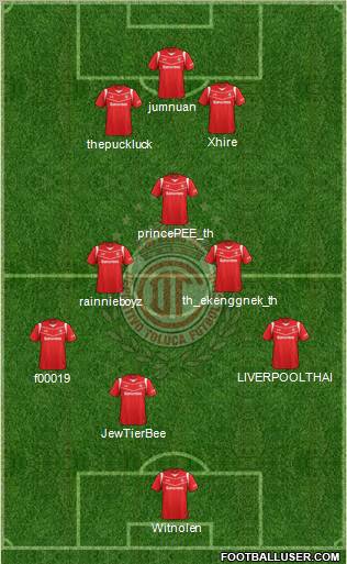 Deportivo Toluca Formation 2012