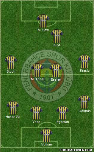 Fenerbahçe SK Formation 2012