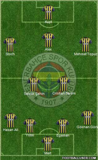 Fenerbahçe SK Formation 2012