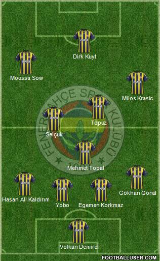 Fenerbahçe SK Formation 2012