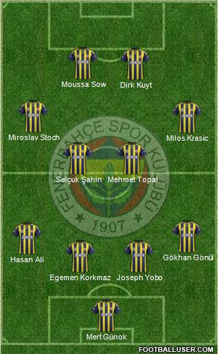 Fenerbahçe SK Formation 2012