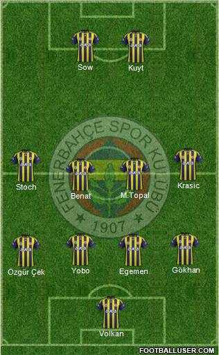 Fenerbahçe SK Formation 2012