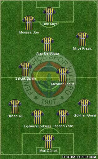 Fenerbahçe SK Formation 2012