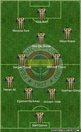 Fenerbahçe SK Formation 2012