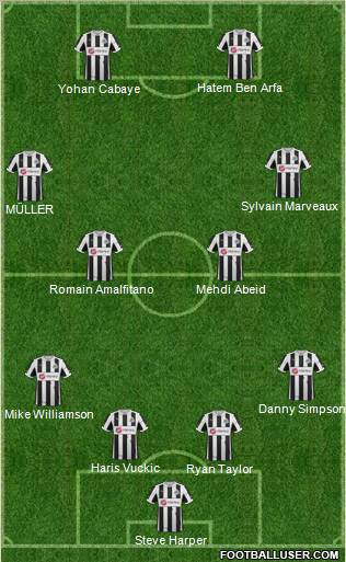 Newcastle United Formation 2012
