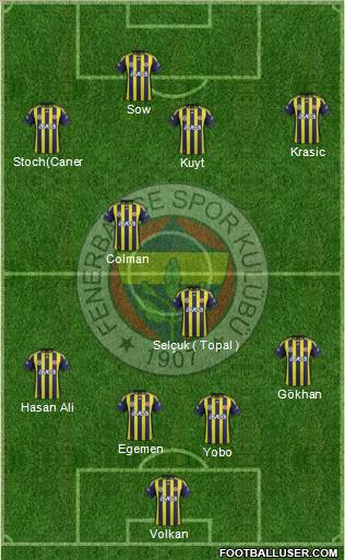 Fenerbahçe SK Formation 2012