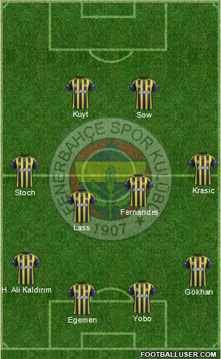 Fenerbahçe SK Formation 2012