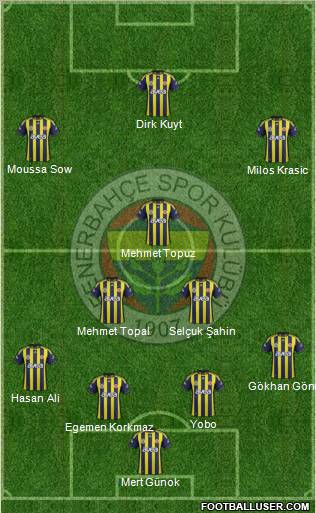 Fenerbahçe SK Formation 2012