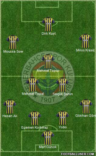 Fenerbahçe SK Formation 2012