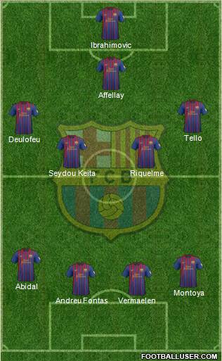 F.C. Barcelona Formation 2012