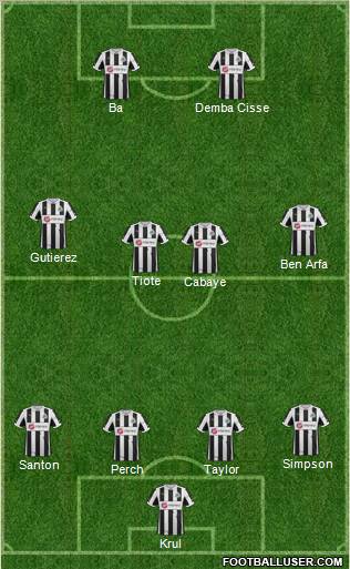 Newcastle United Formation 2012