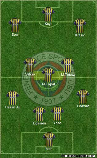 Fenerbahçe SK Formation 2012