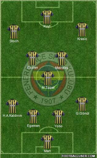 Fenerbahçe SK Formation 2012