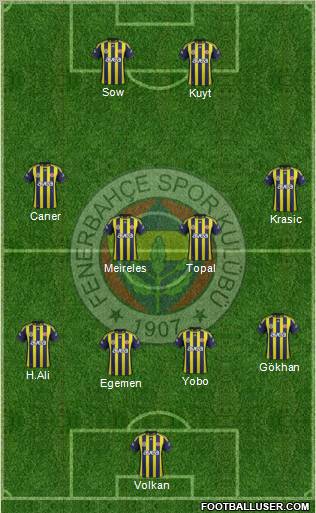 Fenerbahçe SK Formation 2012