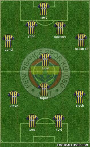 Fenerbahçe SK Formation 2012