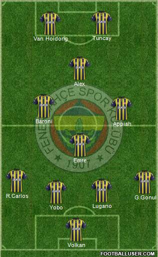 Fenerbahçe SK Formation 2012