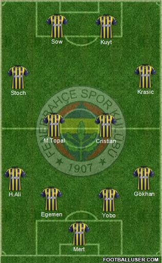 Fenerbahçe SK Formation 2012