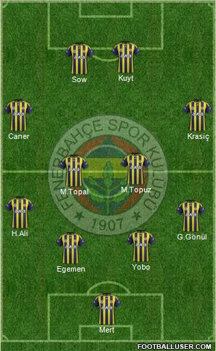 Fenerbahçe SK Formation 2012