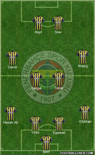 Fenerbahçe SK Formation 2012