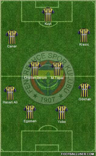 Fenerbahçe SK Formation 2012