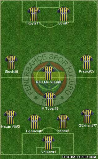 Fenerbahçe SK Formation 2012