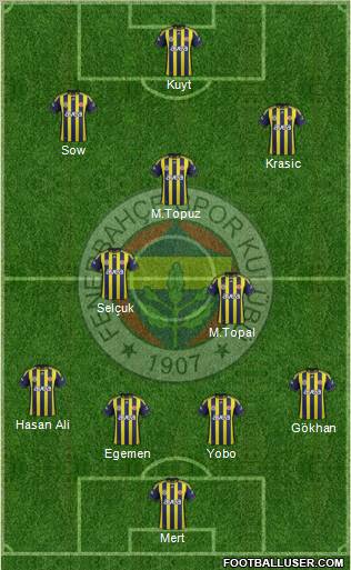 Fenerbahçe SK Formation 2012