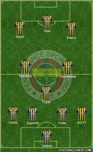 Fenerbahçe SK Formation 2012