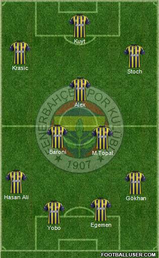 Fenerbahçe SK Formation 2012