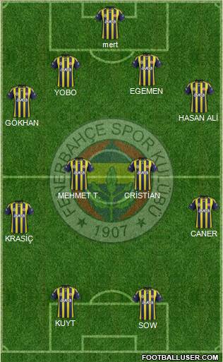 Fenerbahçe SK Formation 2012