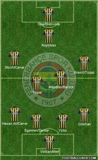Fenerbahçe SK Formation 2012