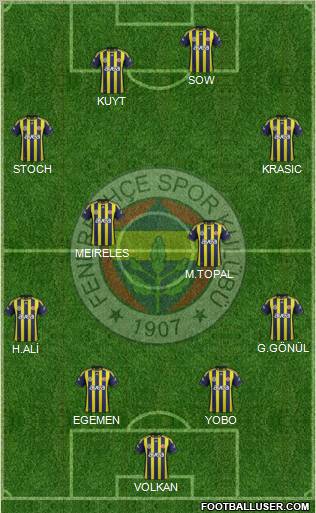 Fenerbahçe SK Formation 2012