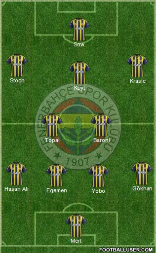 Fenerbahçe SK Formation 2012