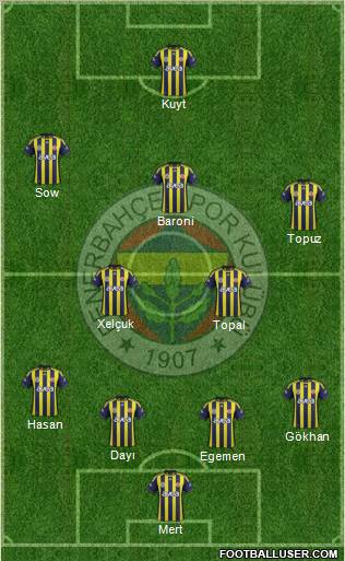 Fenerbahçe SK Formation 2012