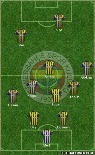 Fenerbahçe SK Formation 2012