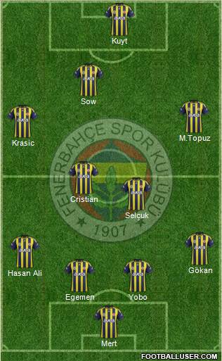 Fenerbahçe SK Formation 2012