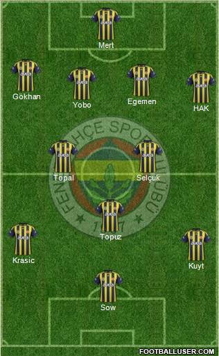 Fenerbahçe SK Formation 2012