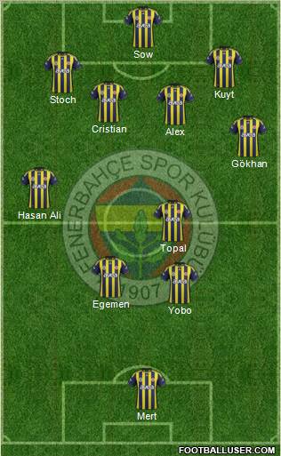 Fenerbahçe SK Formation 2012