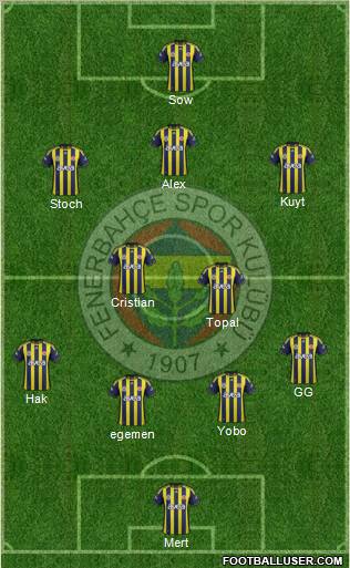 Fenerbahçe SK Formation 2012