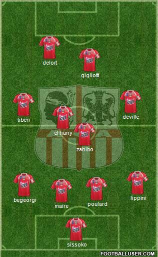 Athletic Club Ajaccien Football Formation 2012