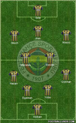 Fenerbahçe SK Formation 2012