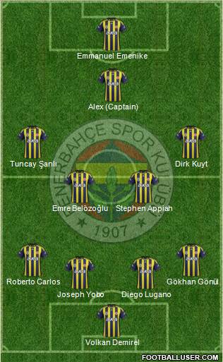 Fenerbahçe SK Formation 2012