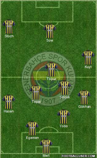 Fenerbahçe SK Formation 2012