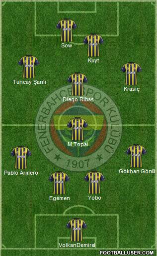 Fenerbahçe SK Formation 2012