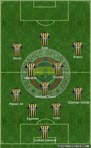 Fenerbahçe SK Formation 2012