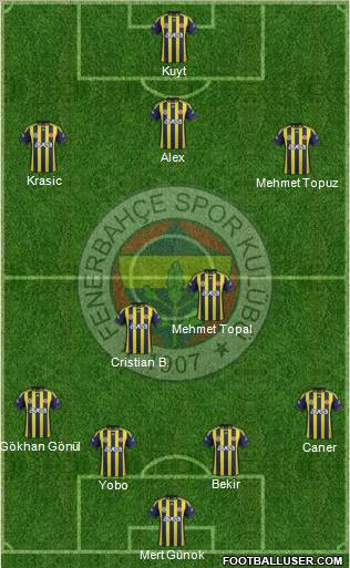 Fenerbahçe SK Formation 2012